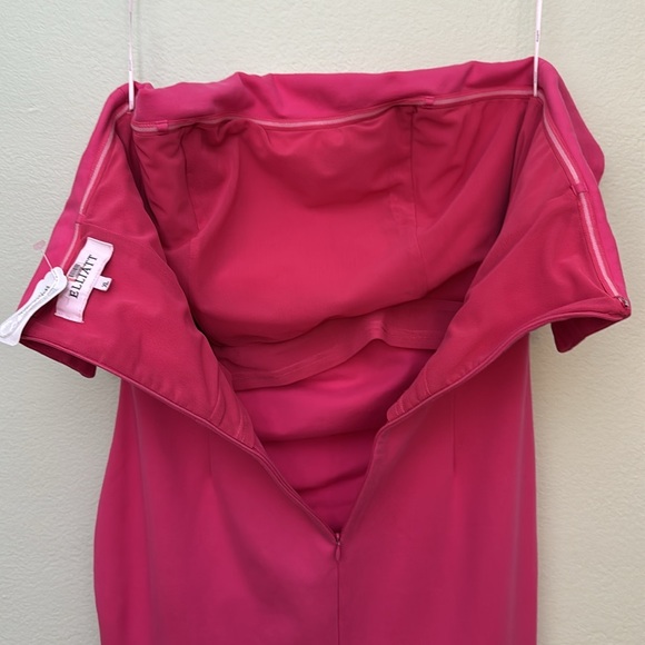 ELLIATT Across gown pink Elegant Pink Strapless Evening Dress XL - Picture 12 of 15